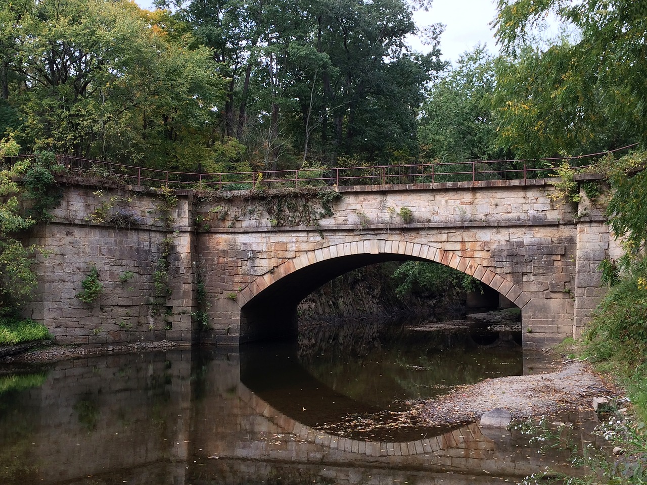 bridge along the c&o canal path