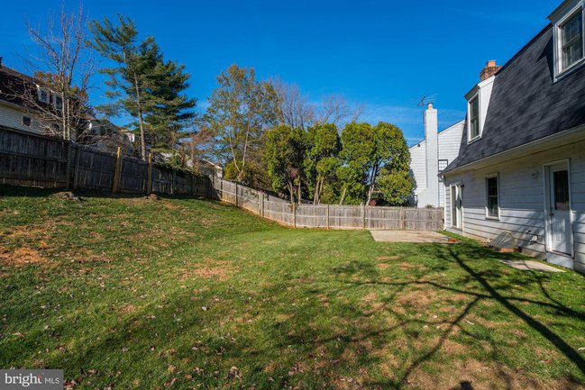 fenced backyard