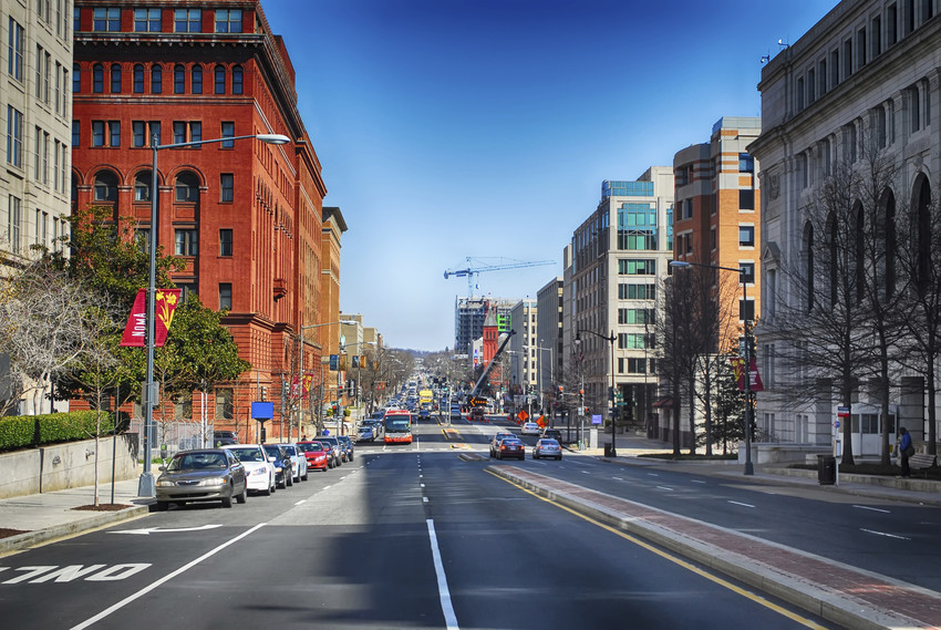 a busy dc  street