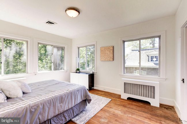 bedroom with large windows