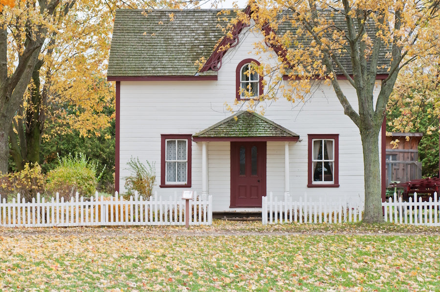 House during fall