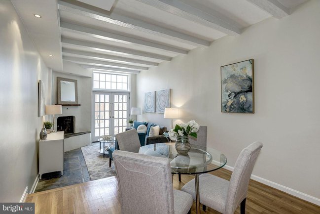 living room of a foggy bottom townhouse