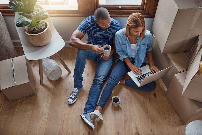 a young couple searching homes for sale in DC